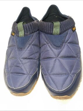 Teva Navy Quilted Slip-On Shoes with Green Heel Tab